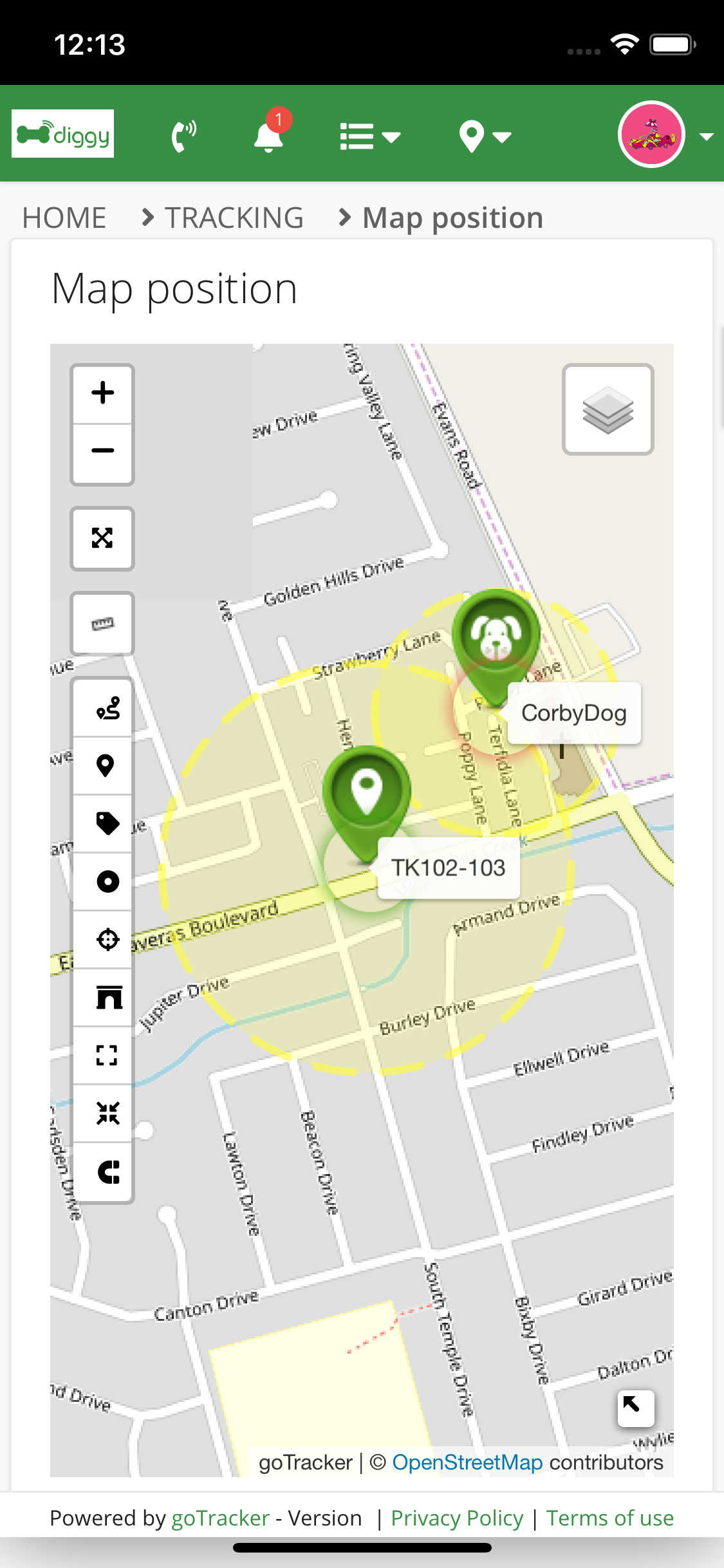 Dynamic geofence